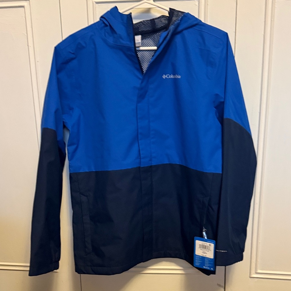 Columbia Kids Two-Tone Blue and Black Raincoat 
Hikebound II Youth Jacket